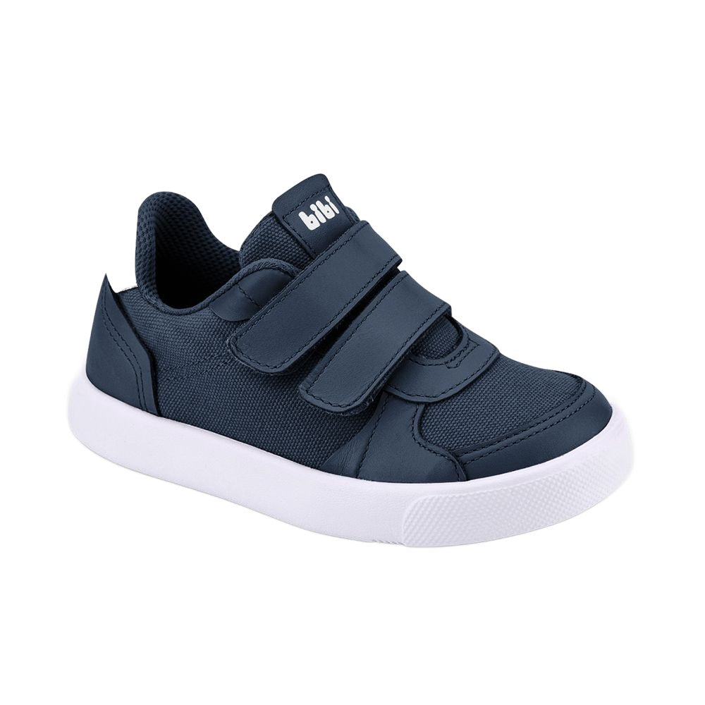Bibi Agility Sneakers in Navy. Sizes UK 9 to UK 11. Leather and canvas. 