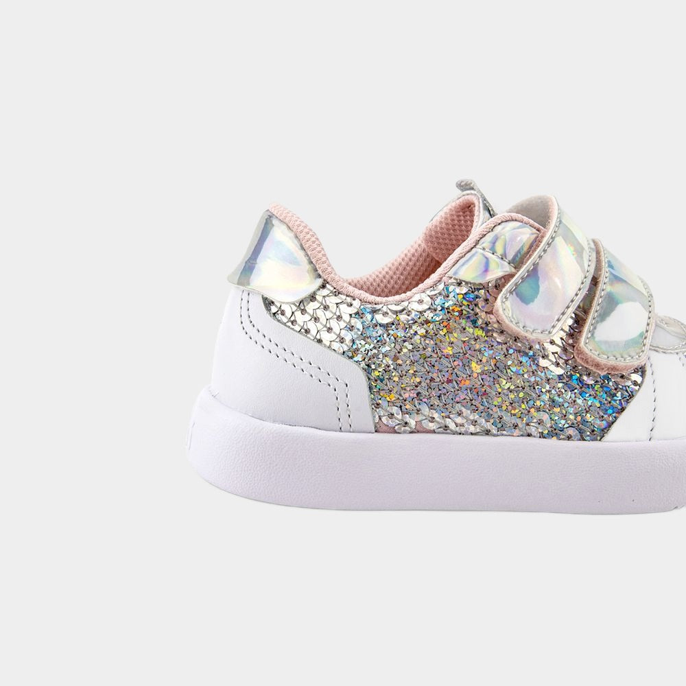 Bibi Agility Sneakers in Holographic Colour. Sizes UK 6.5 to UK 9.5